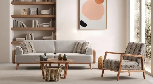 Product img 2, Bora Ahşap Ayaklı Yataklı Koltuk Takımı